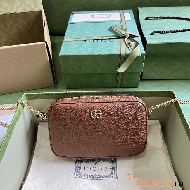 Gucci GG Marmont Mini Shoulder Bag Brown 18.5x11x4cm - 1