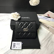 Chanel Black Lambskin Silver 10.5x11.5x3cm - 1