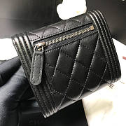 Chanel Black Lambskin Silver 10.5x11.5x3cm - 3