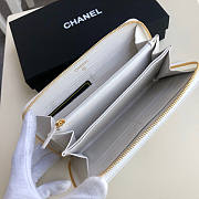 Chanel 19 Wallet Long White Lambskin 19x10x3cm - 5