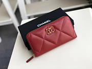 Chanel 19 Zippy Wallet Red 19cm - 1