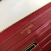 Chanel 19 Zippy Wallet Red 19cm - 4