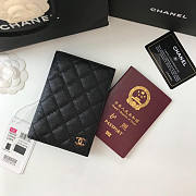 Chanel Passport Holder Black Caviar Gold 14.5x10.5x2cm - 1