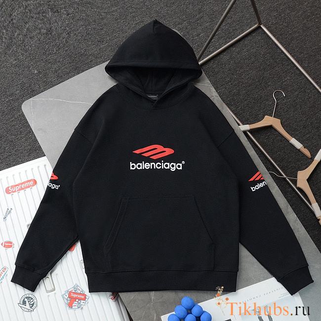 Balenciaga Black Hoodie - 1