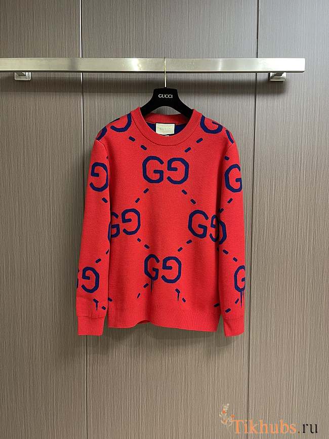 Gucci Red Wool Knit Sweater - 1