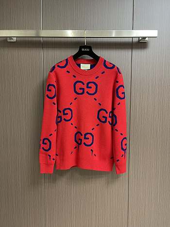 Gucci Red Wool Knit Sweater