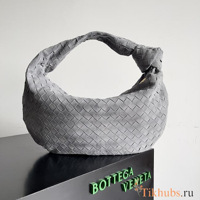 Bottega Veneta Small Jodie Suede Grey Shoulder Bag 48x40x16cm - 1