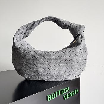 Bottega Veneta Small Jodie Suede Grey Shoulder Bag 48x40x16cm