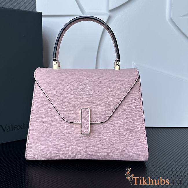 Valextra Iside Top Handle Mini Bag Pink 22x16x12cm - 1