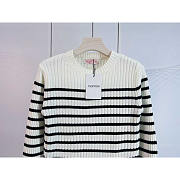 Valentino Striped Knit Sweater White - 4