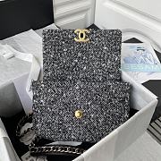 Chanel 19 Flap Bag Tweed Black Gold 26cm - 2