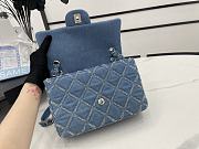 Chanel Flap Bag Denim Silver 25cm - 3