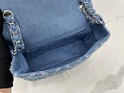 Chanel Flap Bag Denim Silver 25cm - 2