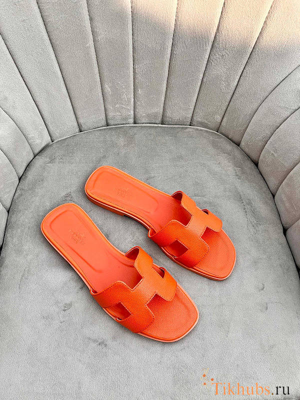 Hermes Oran Orange Slipper - 1