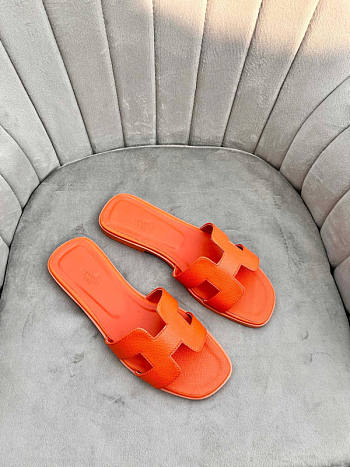 Hermes Oran Orange Slipper