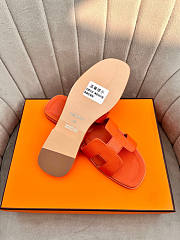 Hermes Oran Orange Slipper - 5