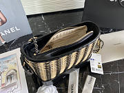 Chanel Gabrielle Rattan Black 20x15x8cm - 4