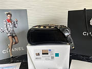 Chanel Gabrielle Rattan Black 20x15x8cm - 5