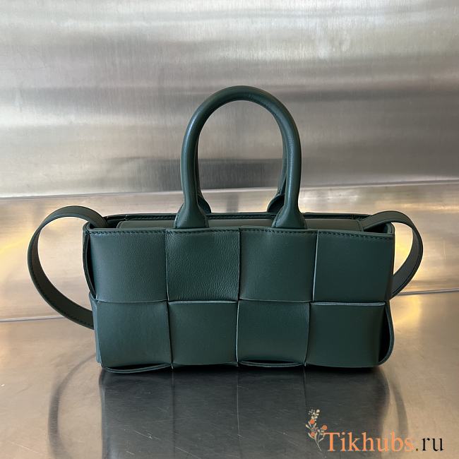 Bottega Veneta Mini East-West Arco Tote Green 22x11x5.5cm - 1