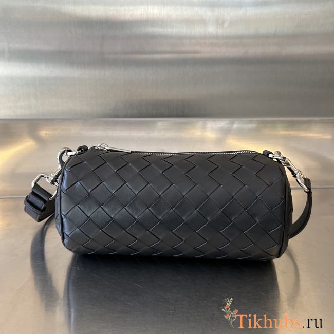 Bottega Veneta Mini Intrecciato Barrel Black 20.5x10.5x10.5cm - 1