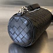 Bottega Veneta Mini Intrecciato Barrel Black 20.5x10.5x10.5cm - 3