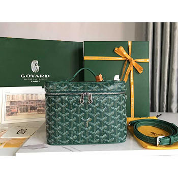 Goyard Muse Vanity Case Bag Green 16x14x20cm