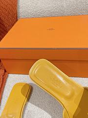 Hermes Oran Yellow Slipper - 4