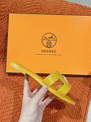 Hermes Oran Yellow Slipper - 3