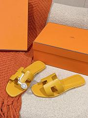 Hermes Oran Yellow Slipper - 2