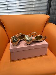 Miu Miu Gold Sandals - 4