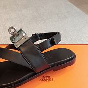 Hermes Ines Sandal Black - 4