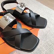 Hermes Ines Sandal Black - 2