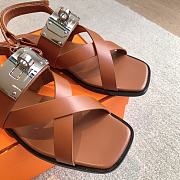 Hermes Ines Sandal Brown - 4