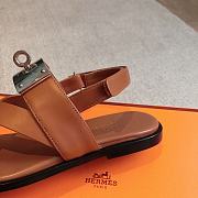 Hermes Ines Sandal Brown - 3