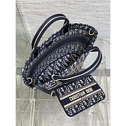 Dior Hat Basket Bag Dark Blue 27 x 20 x 8 cm - 4