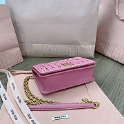 Miu Miu Matelasse Leather Crossbody Pink Flap Bag 19x13x5cm - 4