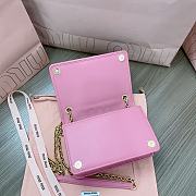 Miu Miu Matelasse Leather Crossbody Pink Flap Bag 19x13x5cm - 2