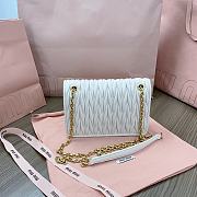 Miu Miu Matelasse Leather Crossbody White Flap Bag 19x13x5cm - 3