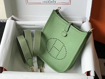 Hermes Mini Evelyne Bag Green Crossbody 18cm