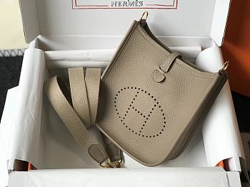 Hermes Mini Evelyne Bag Grey Crossbody 18cm