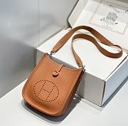 Hermes Mini Evelyne Bag Brown Crossbody 18cm - 5