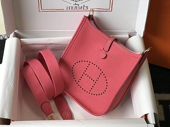Hermes Mini Evelyne Bag Pink Crossbody 18cm