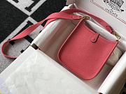 Hermes Mini Evelyne Bag Pink Crossbody 18cm - 5