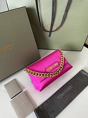 Tom Ford Mini Evening Vibrant Pink Satin Top Handle Bag 20x12x7cm - 3