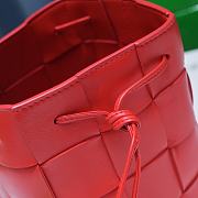 Bottega Veneta Cassette Cross-Body Bucket Red Bag 19x14x13cm - 4
