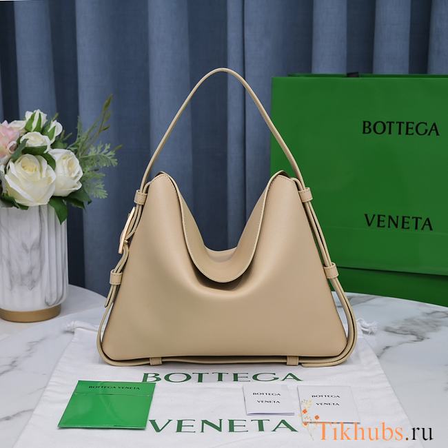 Bottega Veneta Cradle Medium Bag Beige 30x23x16cm - 1