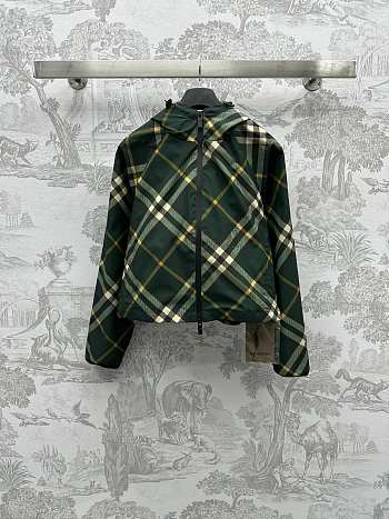 Burberry Cropped Check Lightweight Jacket