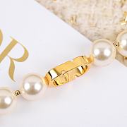 Dior 30 Montaigne Choker Gold-Finish Metal White Resin Pearls - 4