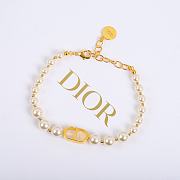 Dior 30 Montaigne Bracelet Gold-Finish Metal White Resin Pearls - 1