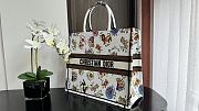 Dior Large Book Tote White Multicolor Dragon Zodiac 42cm - 5